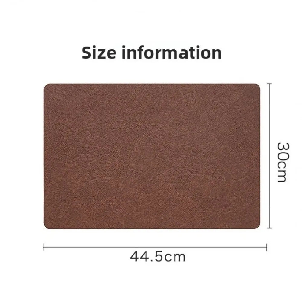 tapis table simili cuir moderne marron noir bleu foncé jaune vif antidérapant cuisine salle