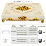 nappe fleur tournesol beige jaune serviettes inclusion extérieur mariage fête rustic classique imperméable