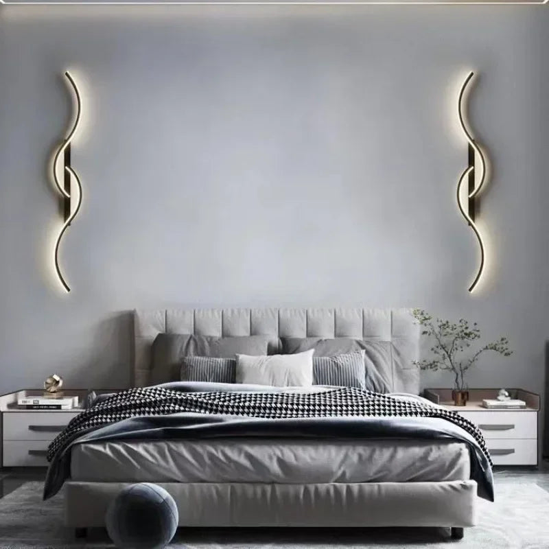 lampe murale led or blanc contemporaine réglable sans fil 60 80 100cm