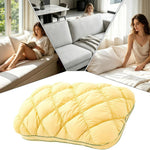 oreiller matelassé nid d'abeille jaune blanc gris original literie douillet
