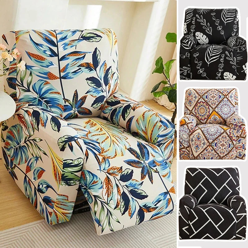housse canapé moderne motif feuilles tropicales multicolore fauteuil salon canapé