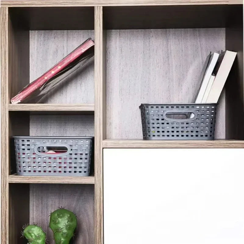 panier rangement réutilisable plastique gris moderne texture rétro poignées rangement