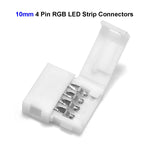 connecteur extension câble bande led rgb broches fils électriques éclairage intérieur blanc noir