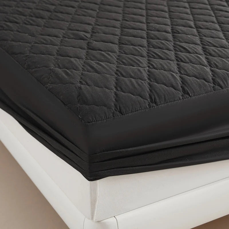 protège matelas imperméable antiallergique quilté gris moderne 14 pouces maison