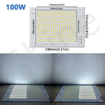 projecteur led 100w 200w 50w lumineux plaque industrielle alu opaque connecteurs rouges