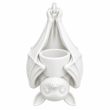 pot suspendu chauve souris 3d imprimé relief ailes noir créatif animalier anneaux suspension fleur