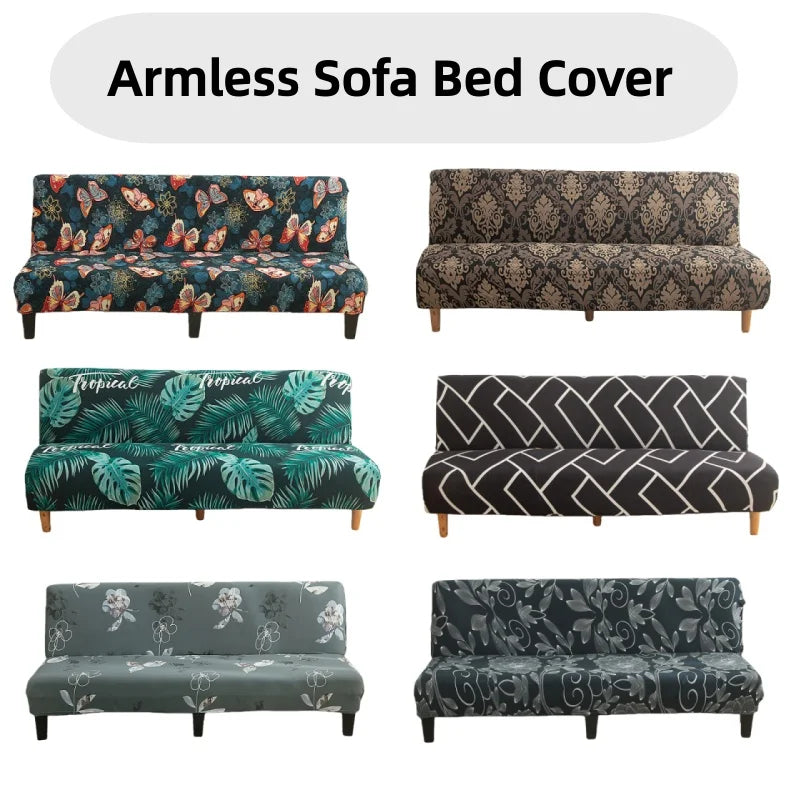 housse canapé lit couleurs rouges noires modernes motifs floraux tropicaux élastiques machine lavable durable
