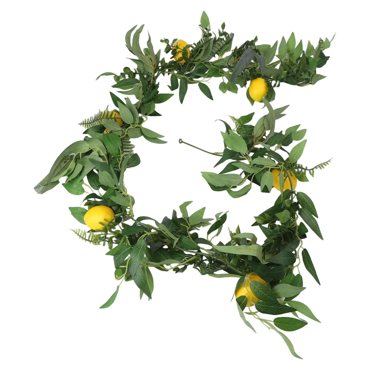 guirlande fruits naturelle citrons feuilles vertes décoration intérieure mariage anniversaire festive rustique