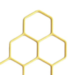 treillis plastique nid d'abeille jaune doré plantes grimpantes fleurs balcon jardin moderne minimaliste