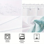 rideau douche moderne chat géant vague blanc bleu gris rouge polyester anneaux métalliques durable
