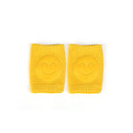 protège genoux bébé coton acrylique unisexe bleu clair jaune rose gris vert smiley brodés