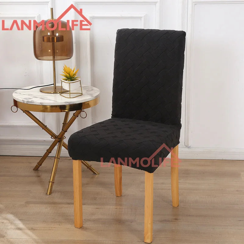 housse chaise tissée polyester coton moderne adhésif gris bleu marine noir bordeaux marron beige