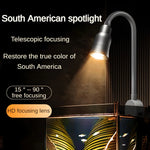 lampe poche argentée moderne 17watts 210v 240v base carrée câble noir variable focus