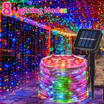 guirlande lumineuse solaire extérieure multicolore modes festifs blanc moderne noël jardin led
