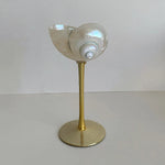 coquillage pied verre couleur dorée élégant moderne brillant accueil décoration ornement cadeau