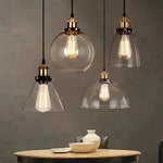 suspension lumineuse industrielle vintage verre transparent doré filaire 90 260V 249 2000lm