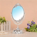 miroir ovale or floral classique dressing sans luminaire rotationnable maison