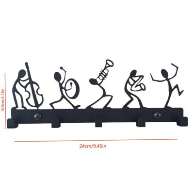 porte clés mural animaux silhouettes moderne vis fixés noir décors rubansiaux clés