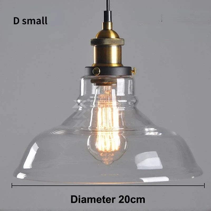 suspension lumineuse industrielle vintage ampoule filament verre transparent noir salon restaurant bar