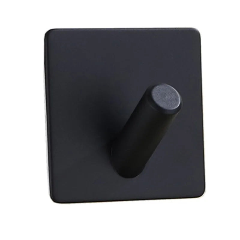 porte serviettes acier inoxydable noir argenté moderne adhésif salle bains organisateur accessoire fixe autonomes