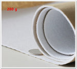 feutre auto adhésif polyester beige clair blanc texture légèrement rugueuse mode fixation adhésif papier