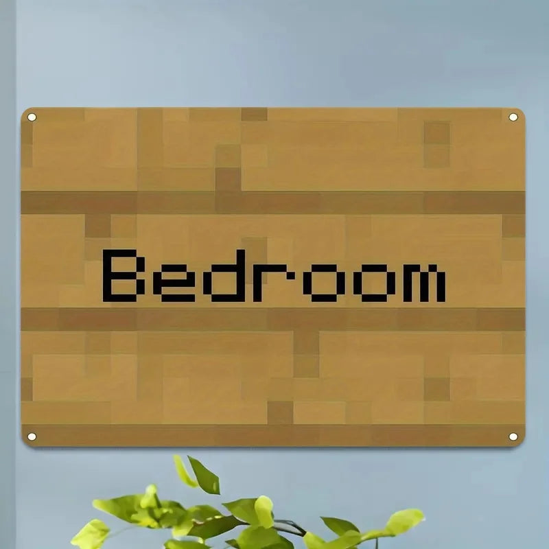 panneau decoratif bedroom retro pixel art imitation bois mural facile chambreOpaque marbrure fer decoration