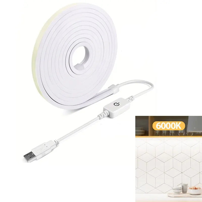 ruban led flexible blanc moderne adhésif interrupteur tactile 5v usb 39.3inch 59inch 78.7inch