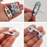 plaque fixation moderne 10 pièces argentées 4.2cm 1.74cm bricolage plomberie