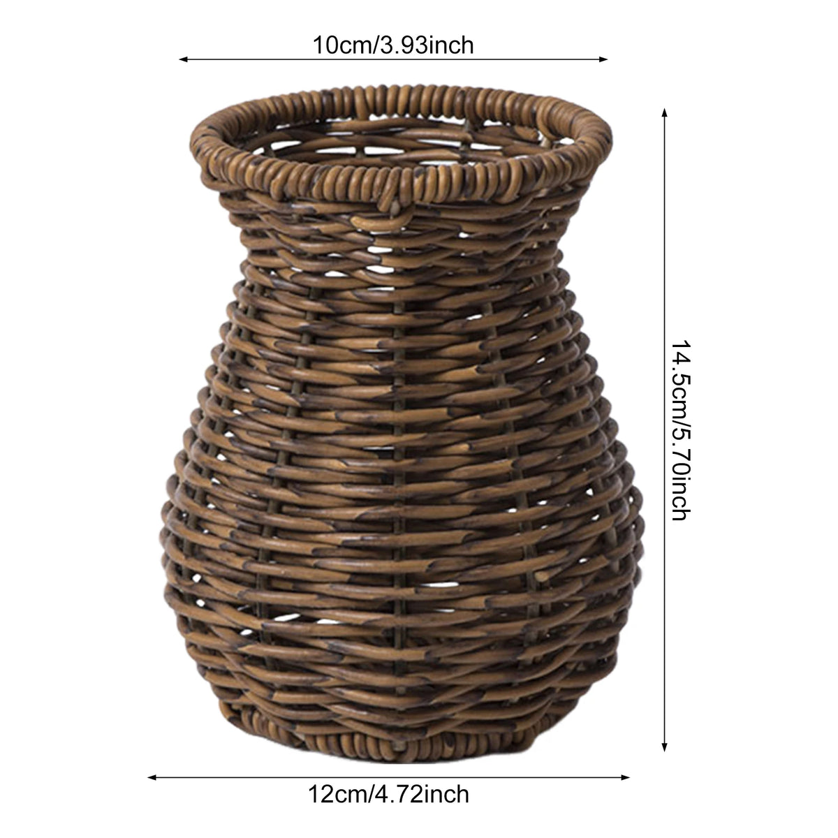 vase rotin tressé main beige clair décoration maison fleurs séchées traditionnel effet chic