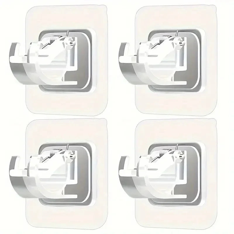 supports murals adhésifs tiges noires transparents modernes fonctionnels plats lisses