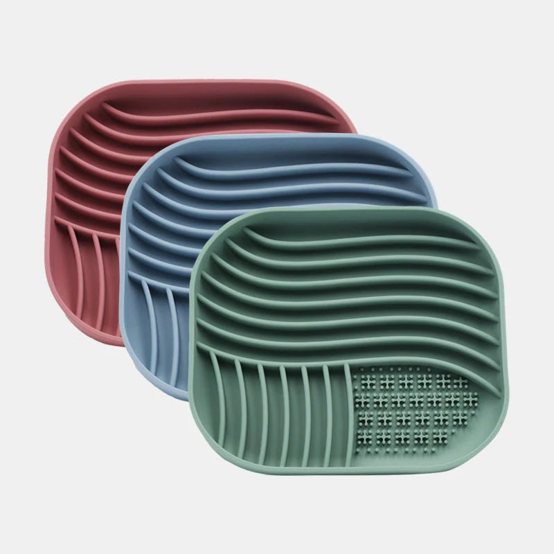bol nourriture animal rayures horizontales vert bleu rose moderne opacité sécurité