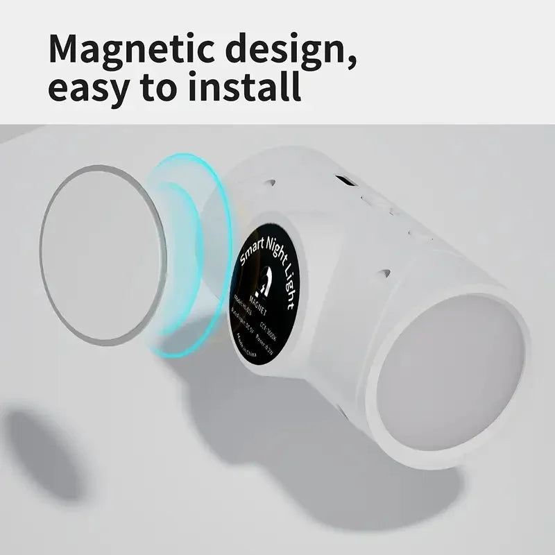 lampe murale rechargeable capteur mouvement modes éclairage led adhésif indicateur charge type