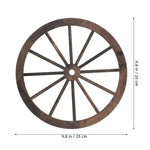 décoration murale roue chariot bois vintage rustique ornement mur art western nostalgie