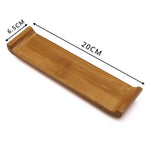 plateau sushi bois naturel traditionnel japonais opaque grain bois respectueux environnement 21x12x3.5cm