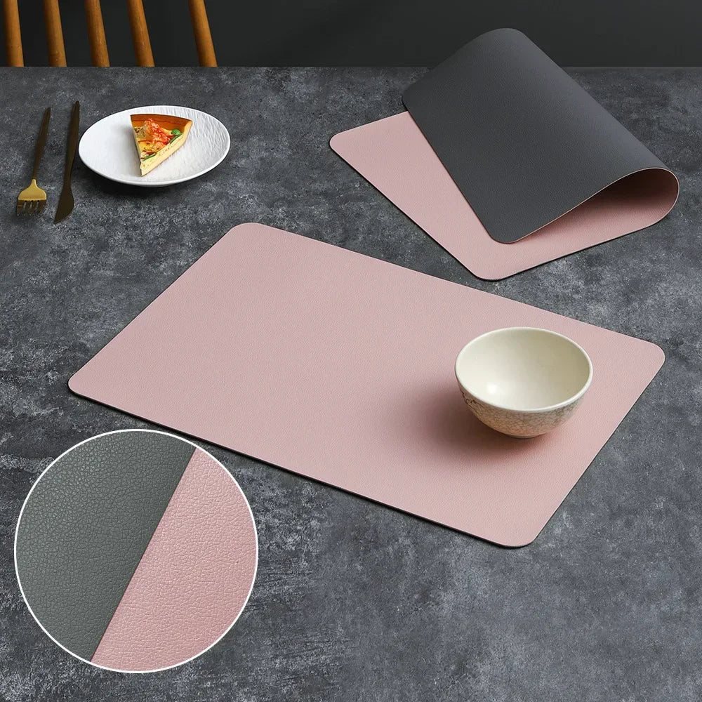 tapis table rectangulaire simili cuir moderne imperméable salle manger élégante