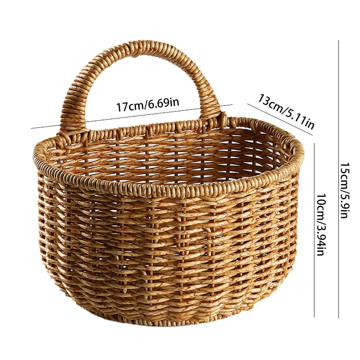 panier tressé osier marron clair traditionnel rangement cuillère bois gousses ailintérieur rusticėDecoration