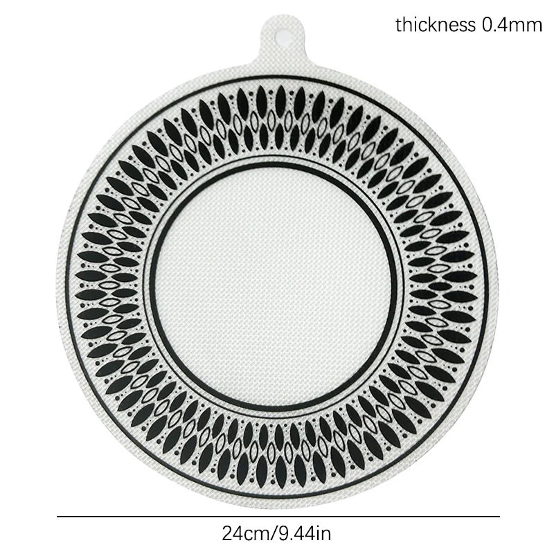 protecteur plaque cuisson silicone noir beige motif géométrique moderne opacité
