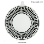 protecteur plaque cuisson silicone noir beige motif géométrique moderne opacité