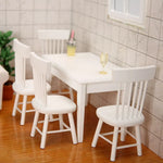 chaises table miniature blanches modernes minimalistes bois enfants jouets