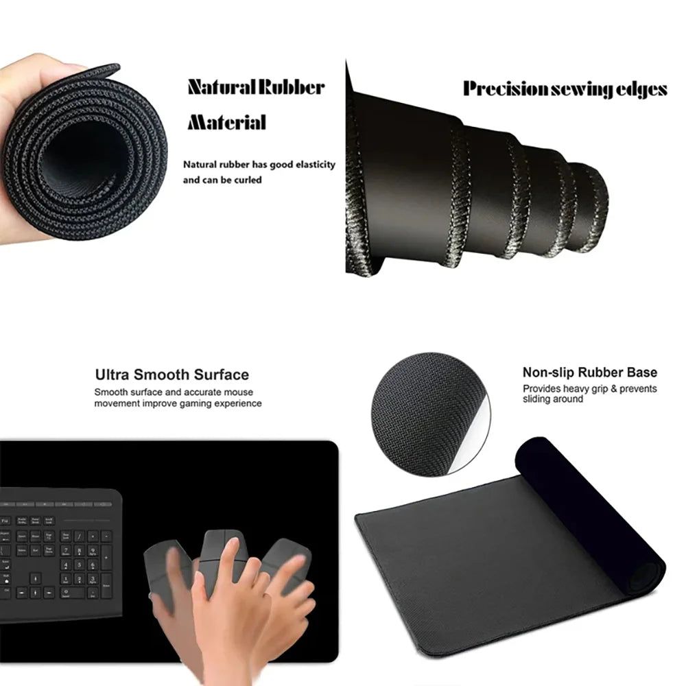 tapis souris personnalisable caoutchouc antidérapant durable blanc noir diy washable gaming