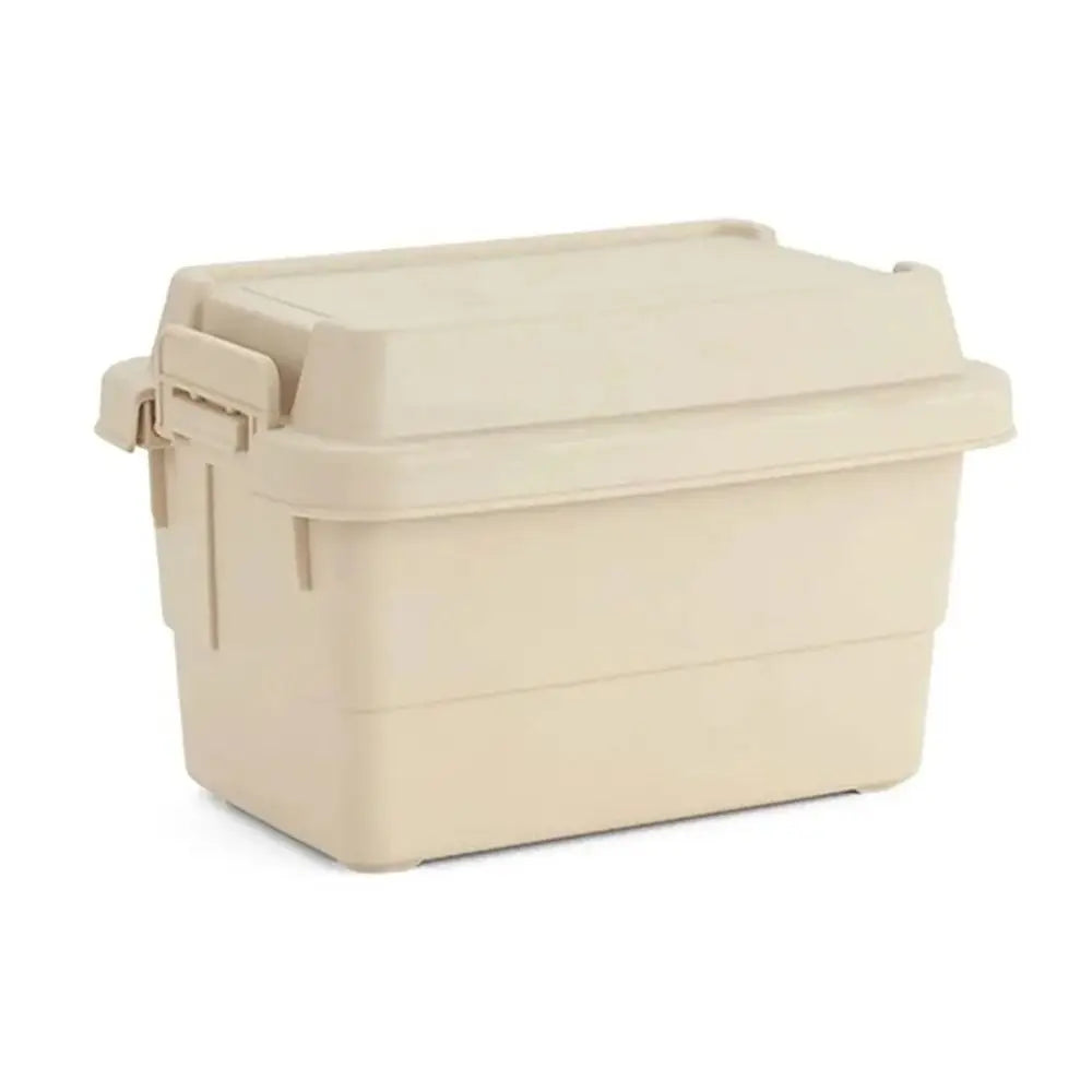 boîte rangement pratique beige vert olive pots conservation couvercle robuste plastique respectueux environnement