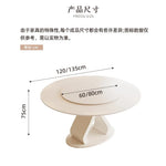 table manger ronde blanche moderne chaises minimaliste intérieur bois blanc