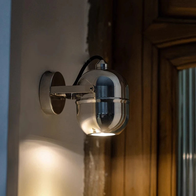 applique murale moderne argentée luminaire led mur fixe minimaliste éclairage chambre cuisine étude