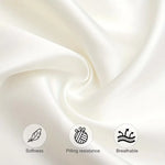 serviettes satinées classiques blanc cassé 30cm table maison restaurant festives