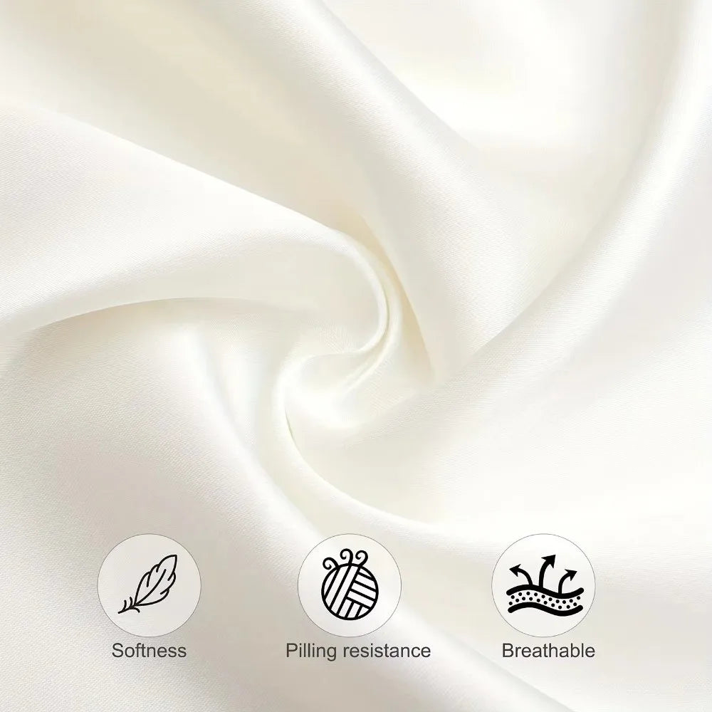 serviettes satinées classiques blanc cassé 30cm table maison restaurant festives
