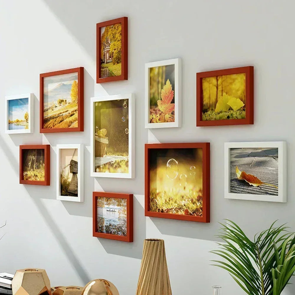 cadres photo modernes verriers blanc noir jaune rose lisses brillants divers motifs illustrations enfants
