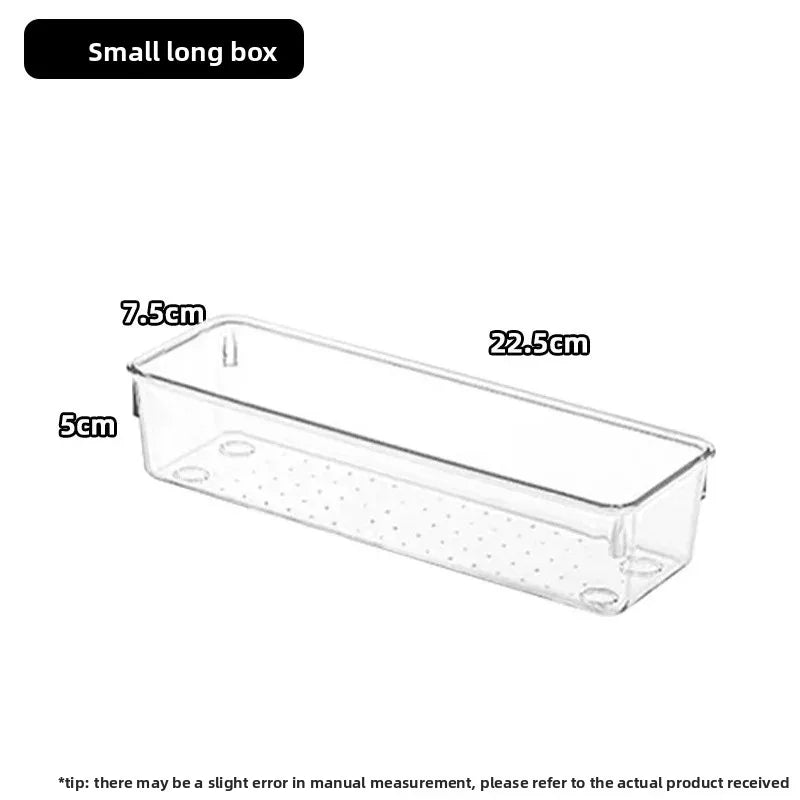 trousse rangement transparente compartiments points noirs maquillage organisation moderne plastique