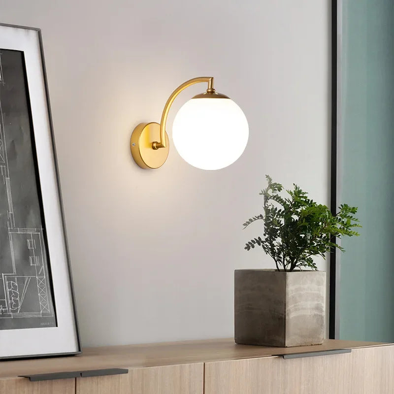 Applique murale LED verte style minimaliste