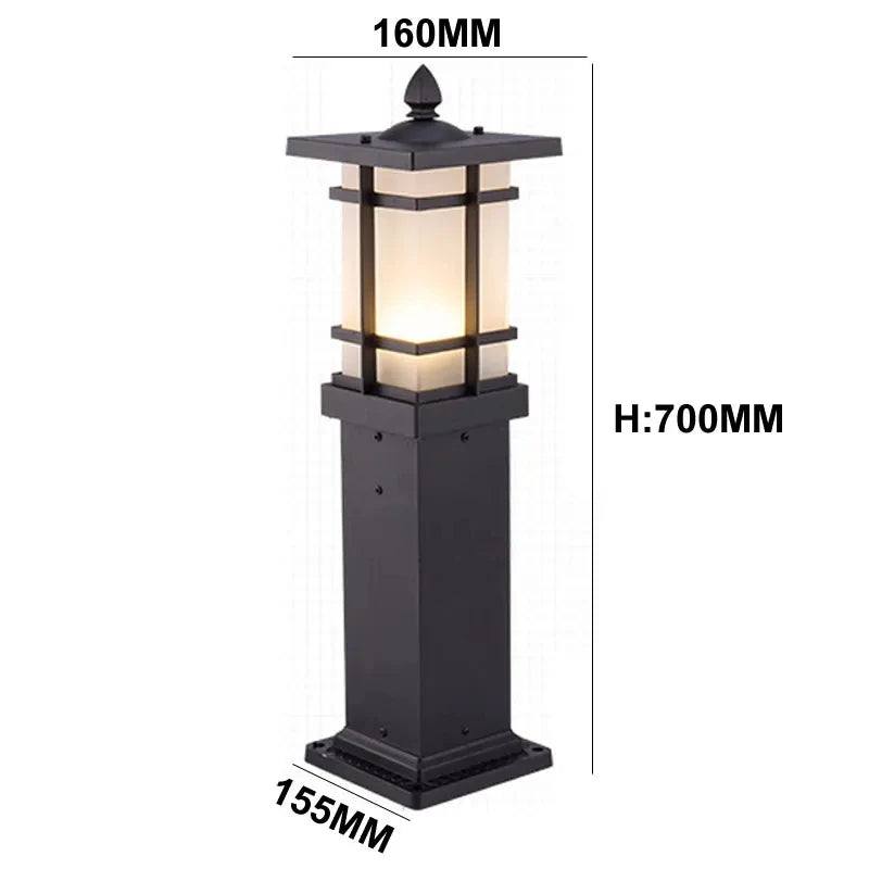 lampe sol led étanche industrielle ip65 noir classiqueextérieur aluminium barres horizontales