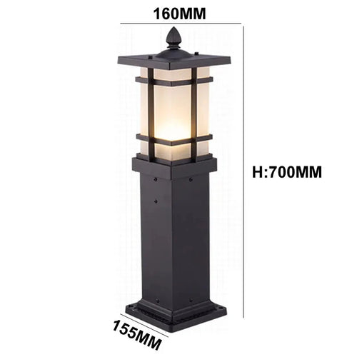 lampe sol led étanche industrielle ip65 noir classiqueextérieur aluminium barres horizontales